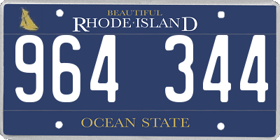 RI license plate 964344