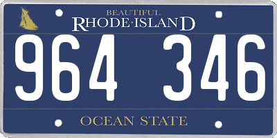 RI license plate 964346