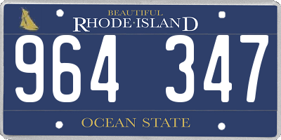 RI license plate 964347