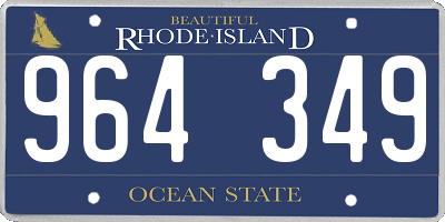 RI license plate 964349
