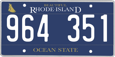 RI license plate 964351