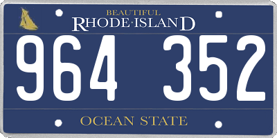RI license plate 964352