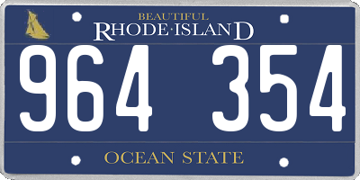 RI license plate 964354