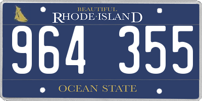 RI license plate 964355