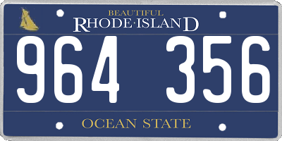 RI license plate 964356