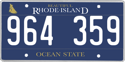 RI license plate 964359