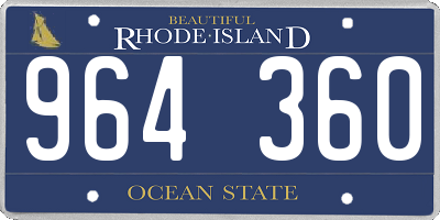 RI license plate 964360