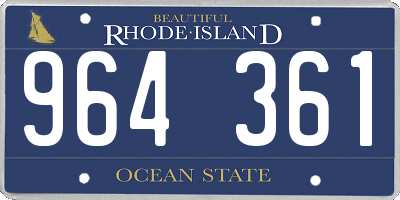 RI license plate 964361