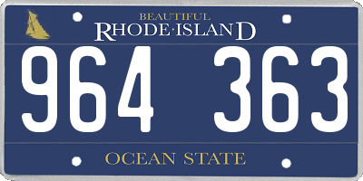 RI license plate 964363