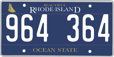 RI license plate 964364