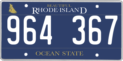 RI license plate 964367