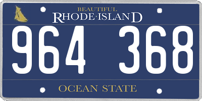 RI license plate 964368