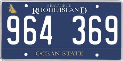 RI license plate 964369