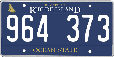 RI license plate 964373