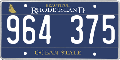 RI license plate 964375