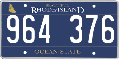 RI license plate 964376
