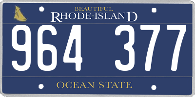 RI license plate 964377