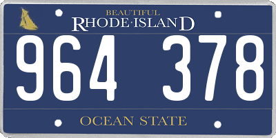RI license plate 964378