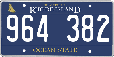 RI license plate 964382