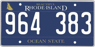 RI license plate 964383