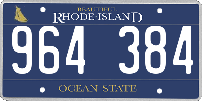 RI license plate 964384