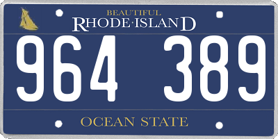 RI license plate 964389