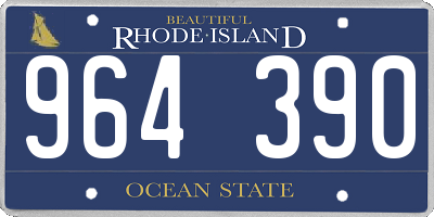 RI license plate 964390