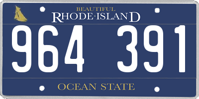 RI license plate 964391