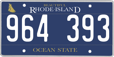RI license plate 964393