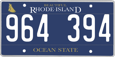 RI license plate 964394