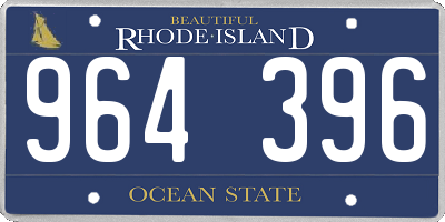 RI license plate 964396