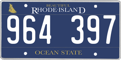 RI license plate 964397