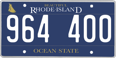 RI license plate 964400