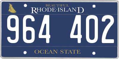 RI license plate 964402
