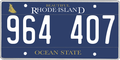 RI license plate 964407