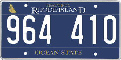 RI license plate 964410