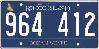 RI license plate 964412