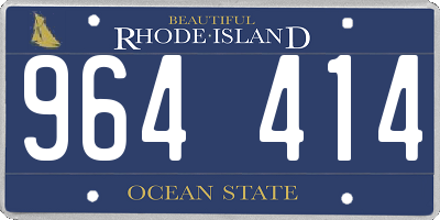 RI license plate 964414