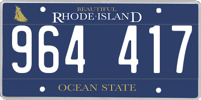 RI license plate 964417