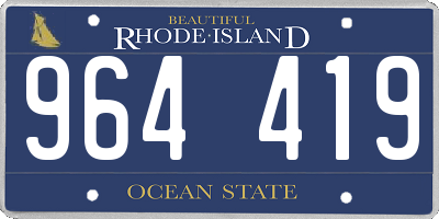RI license plate 964419