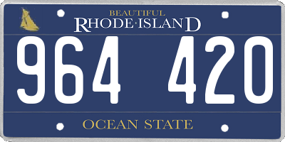 RI license plate 964420