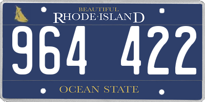 RI license plate 964422