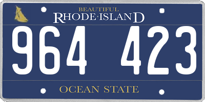 RI license plate 964423