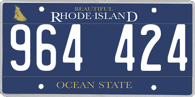 RI license plate 964424