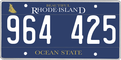 RI license plate 964425