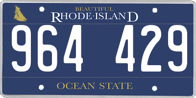 RI license plate 964429