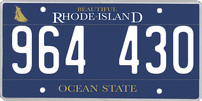 RI license plate 964430