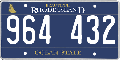 RI license plate 964432