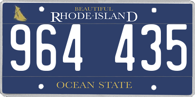 RI license plate 964435
