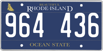 RI license plate 964436